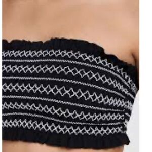 Tory Burch Black and White Bikini Top